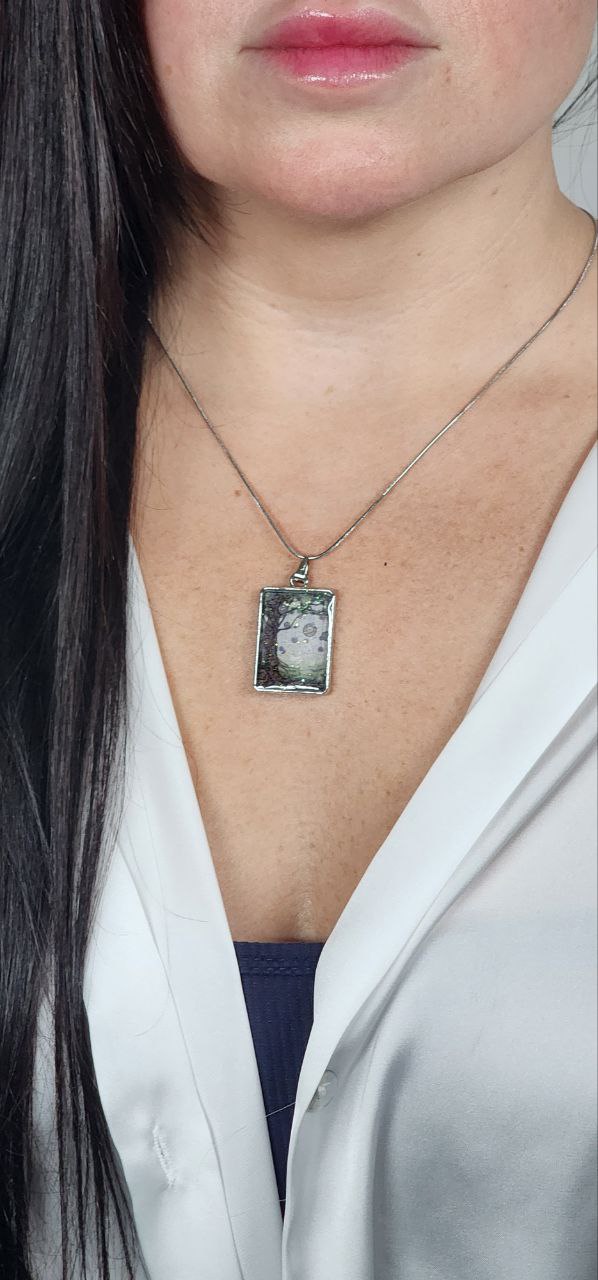 Artistic Face Rectangular Pendant