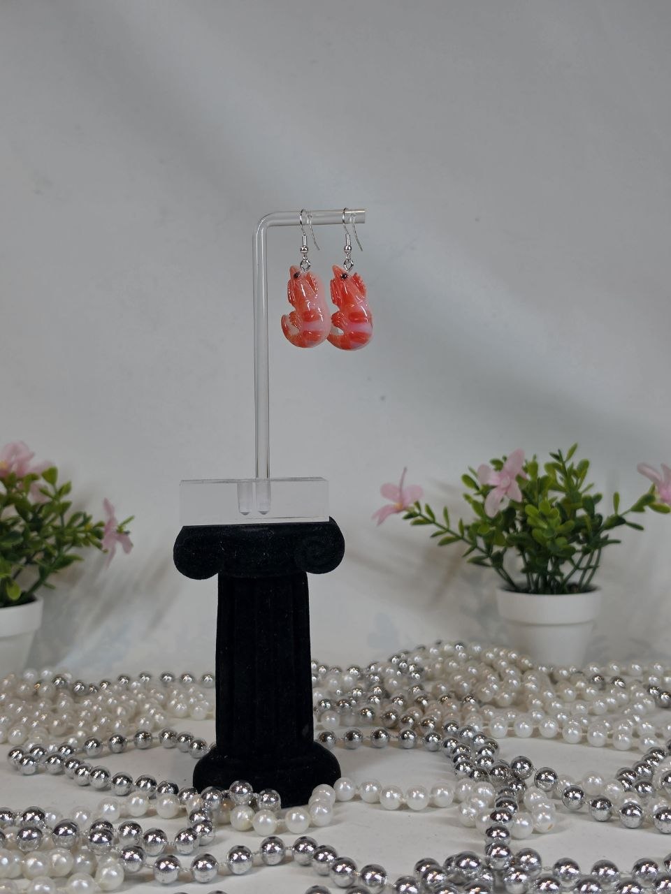 Whole Prawn Drop Earrings