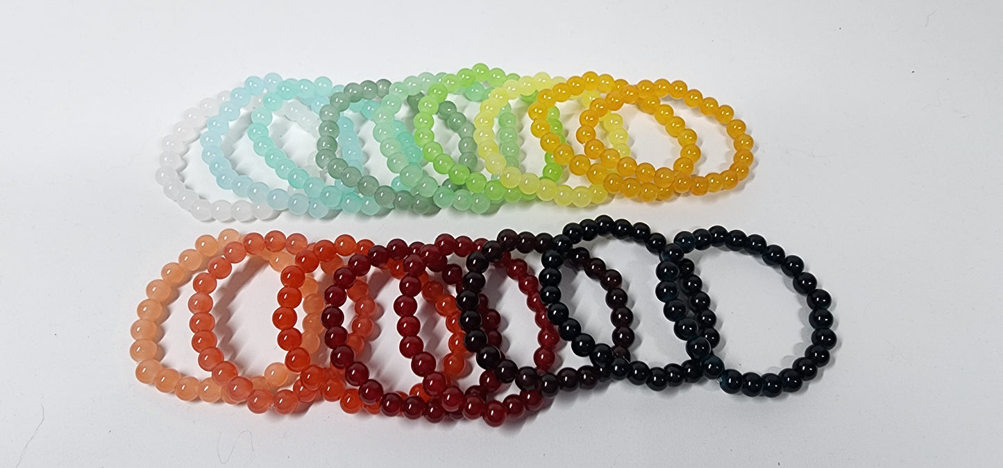 Solid Glass Bead Bracelet