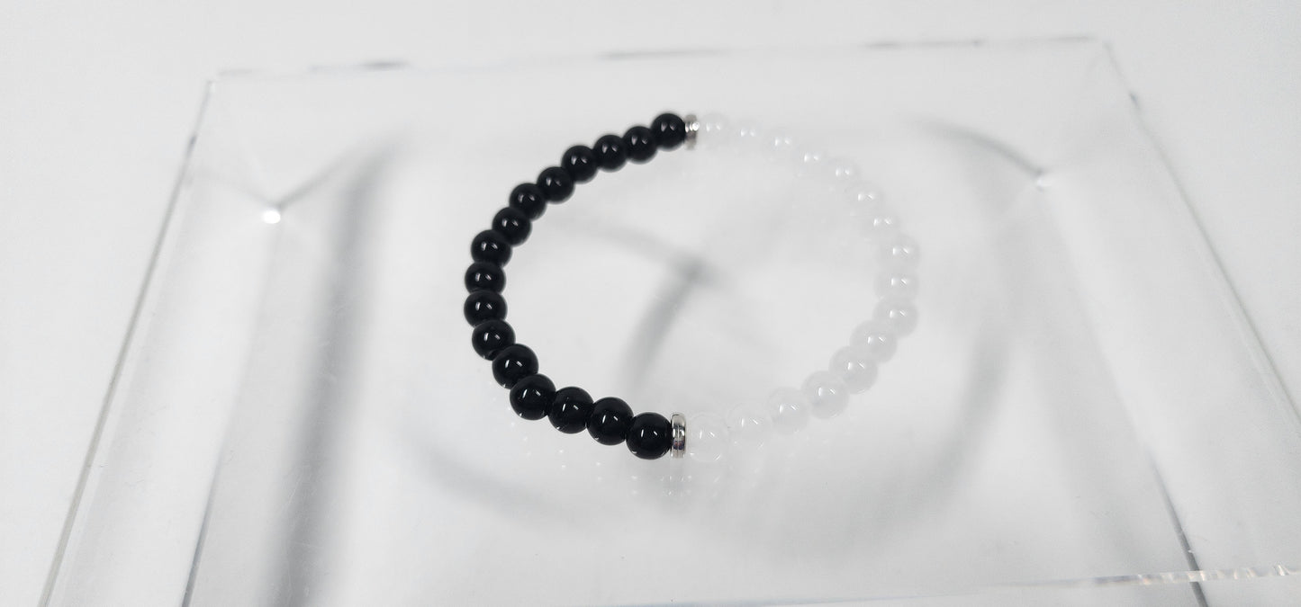 Two-Tone Glass Bead Bracelets