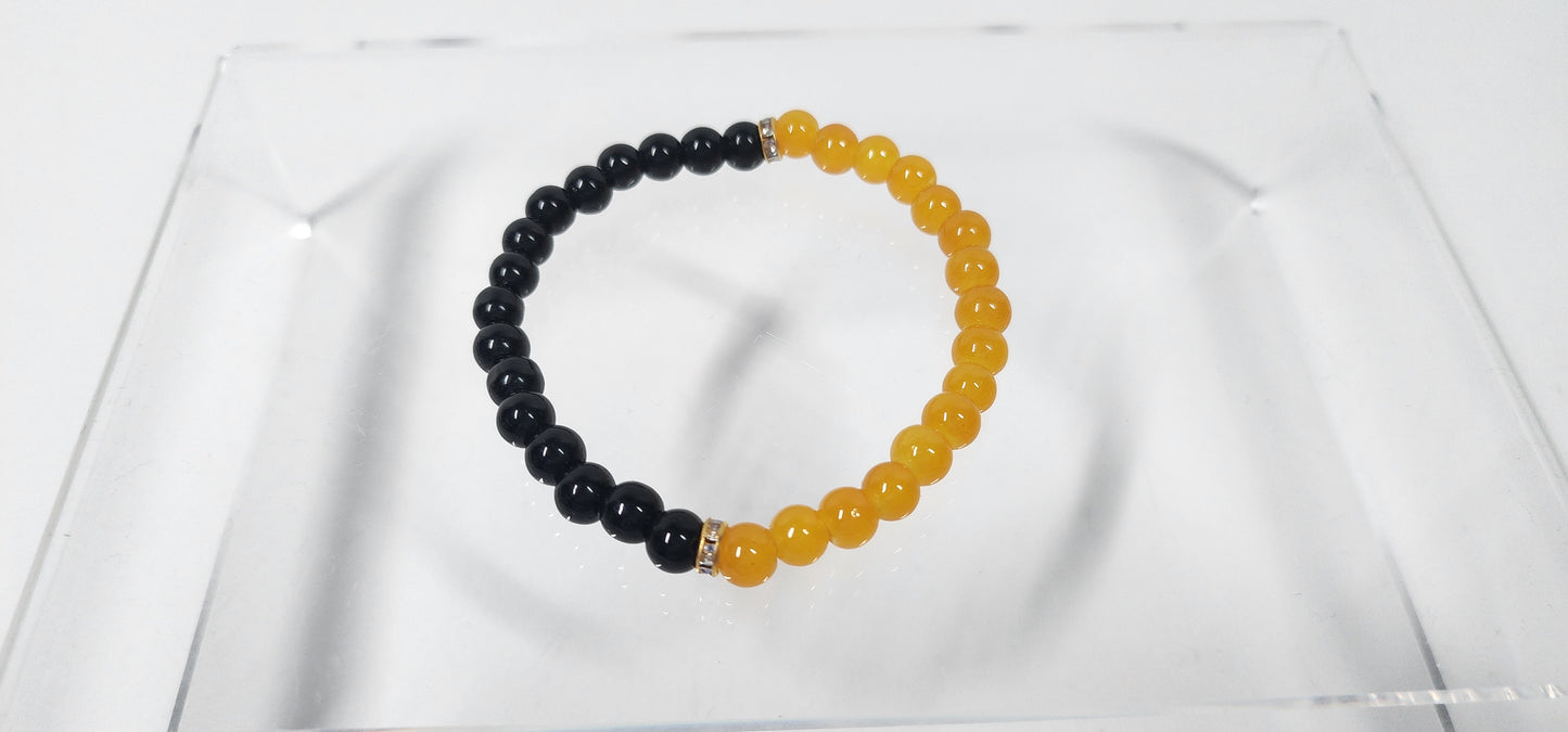 Two-Tone Glass Bead Bracelets