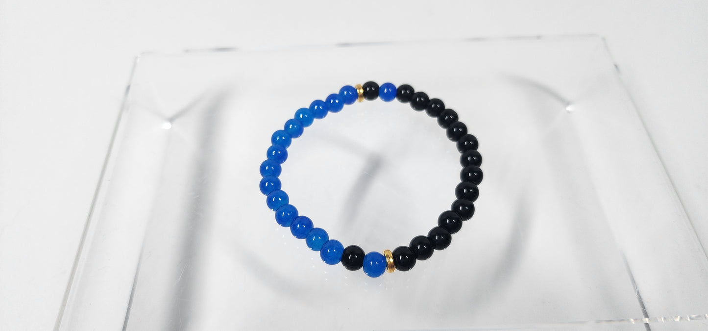 Two-Tone Glass Bead Bracelets