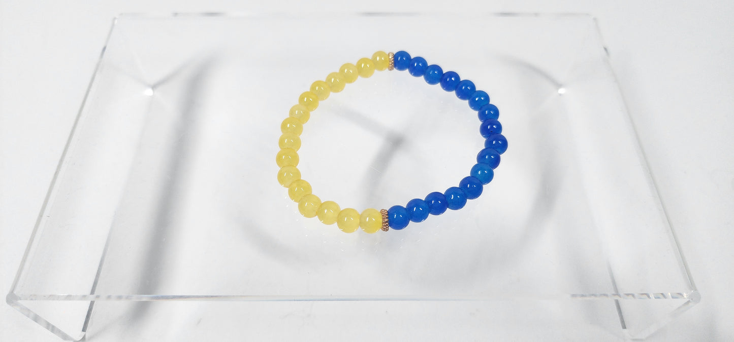 Two-Tone Glass Bead Bracelets