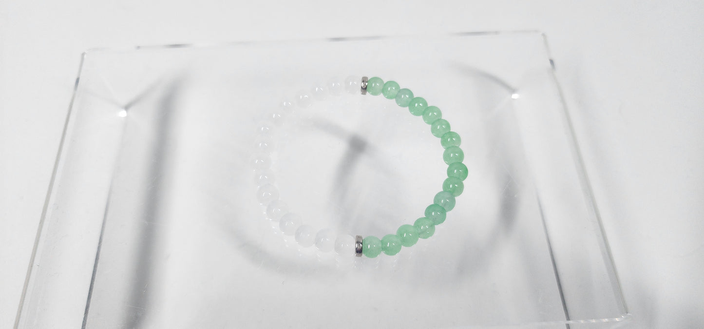 Two-Tone Glass Bead Bracelets