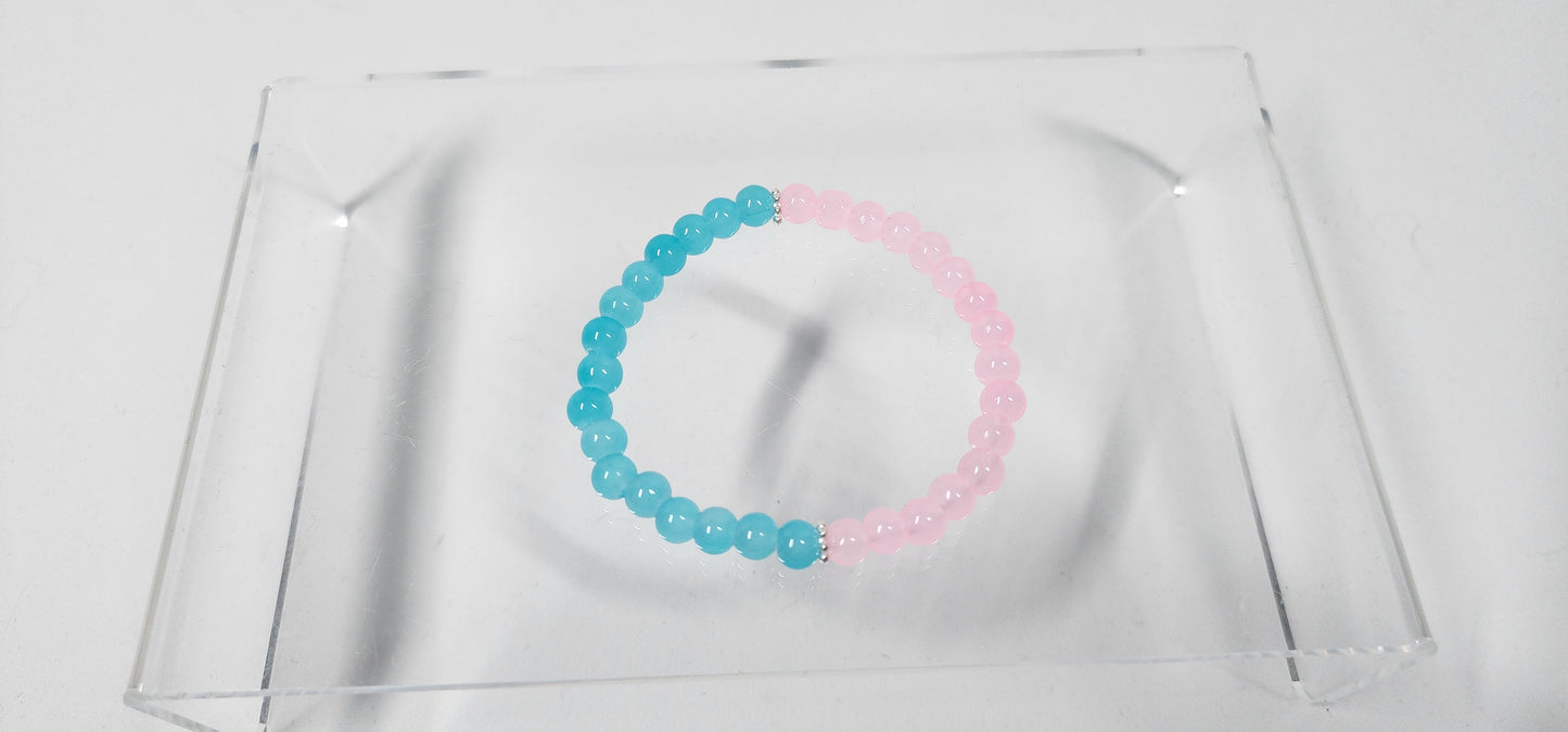 Two-Tone Glass Bead Bracelets