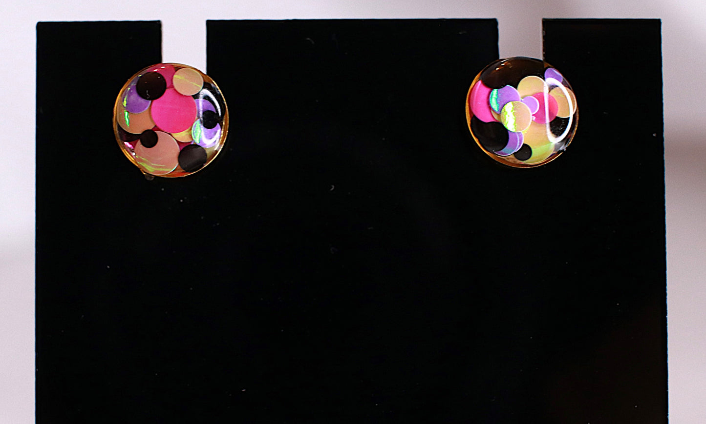 Stud earring - fun dots