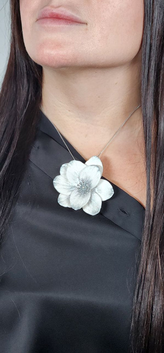 Metallic Silver Bloom