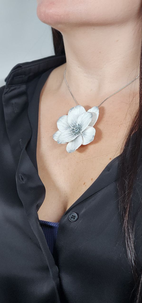 Metallic Silver Bloom