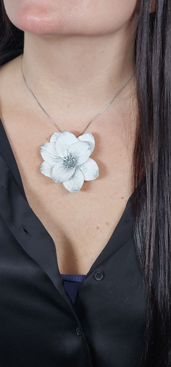 Metallic Silver Bloom