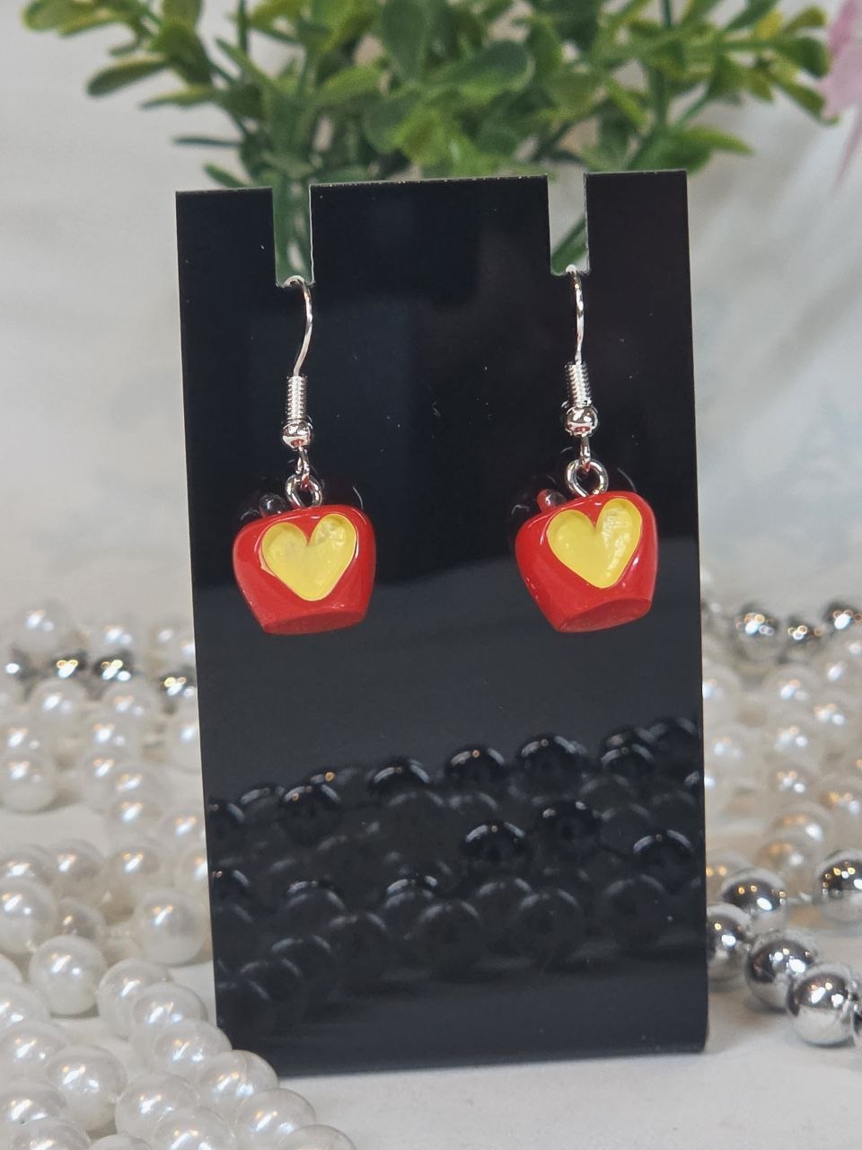 Heart Apple Drop Earrings