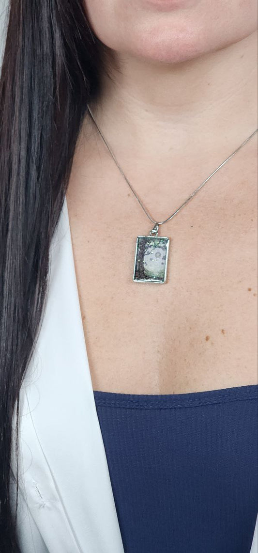 Artistic Face Rectangular Pendant