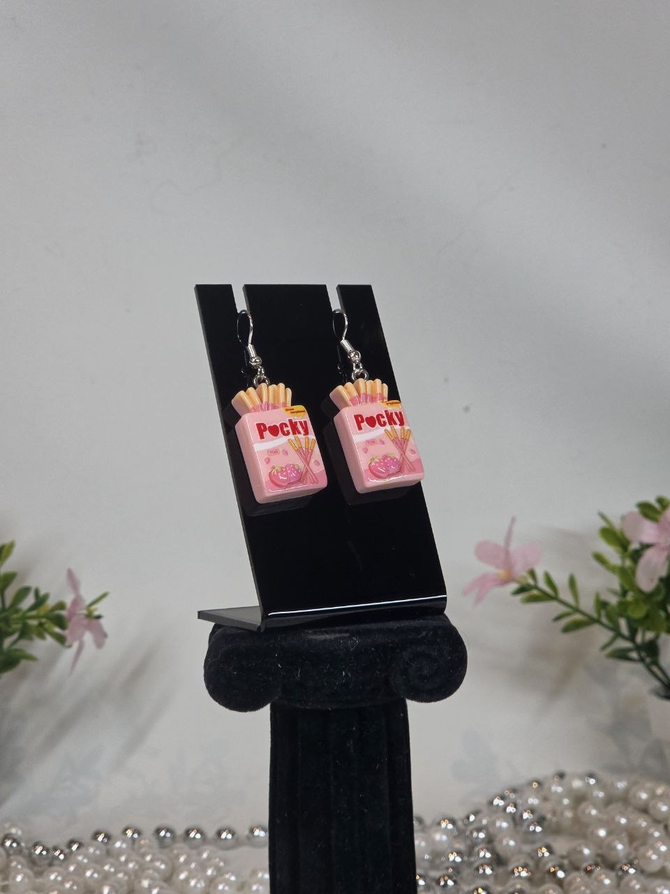 Strawberry Biscuit Sticks Drop Earrings