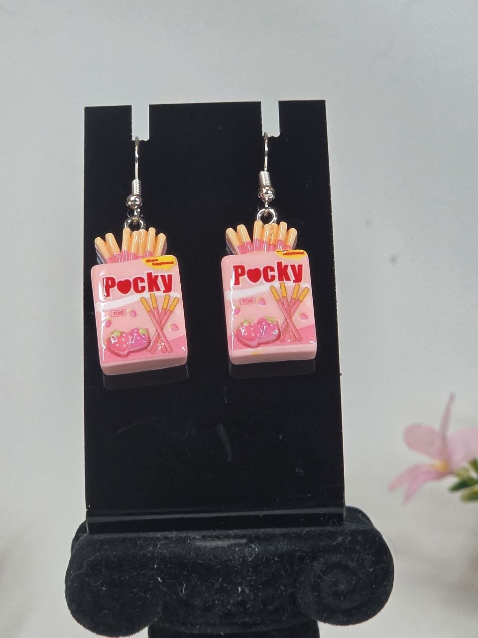 Strawberry Biscuit Sticks Drop Earrings