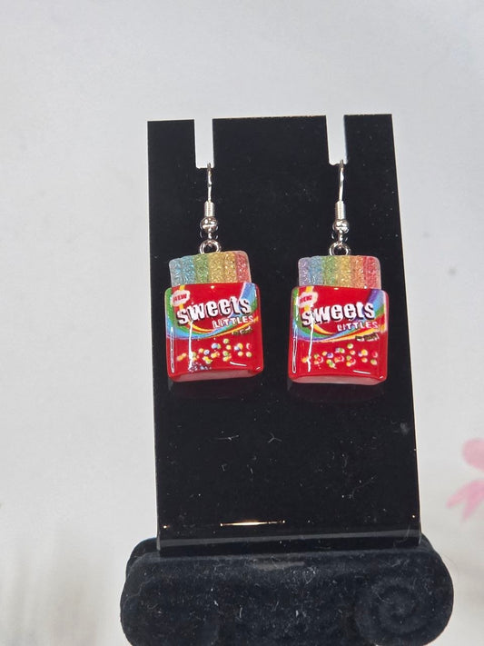 Rainbow Candy Box Drop Earrings