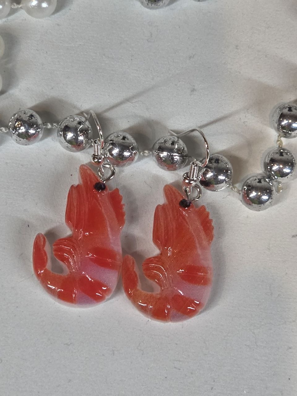 Whole Prawn Drop Earrings