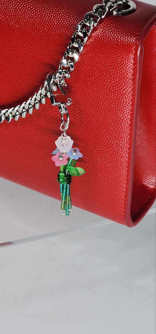 Pretty in Pink Bouquet Bag Charm
